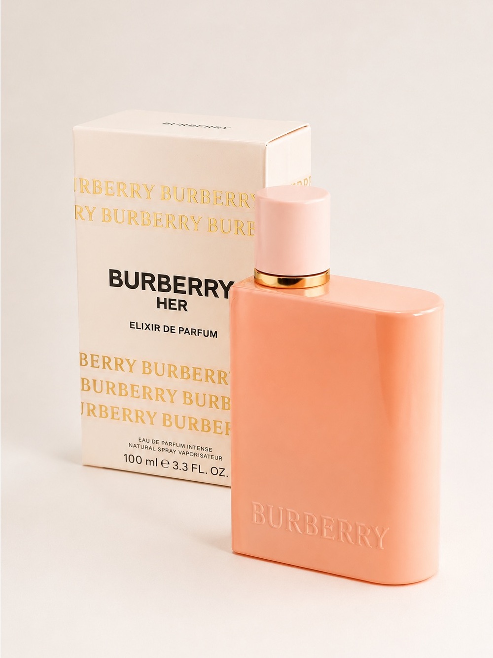 Burberry Her Elixir Peach Pink with Gold Accents